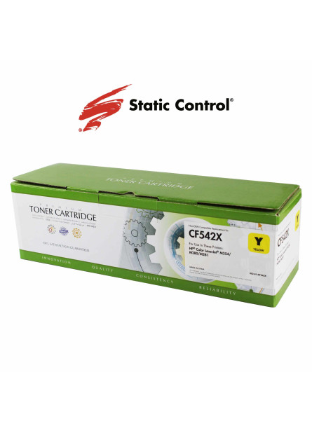 Картридж Static Control сумісний аналог HP CF542X (203X) yellow Картридж Static Control сумісний аналог HP CF542X (203X) yellow