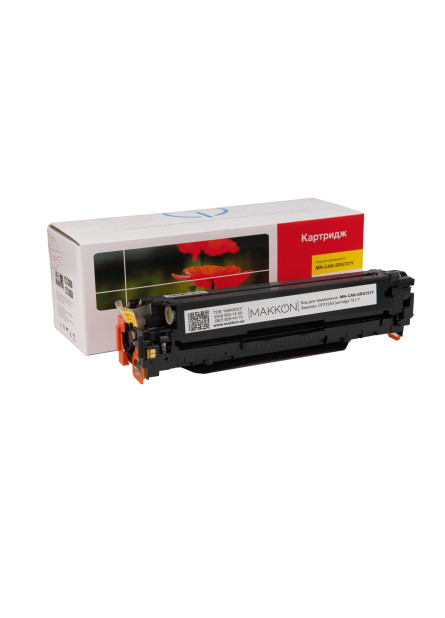 Картридж MAKKON сумісний аналог HP CF212A (131A), Canon 731 yellow Картридж MAKKON сумісний аналог HP CF212A (131A), Canon 731 yellow
