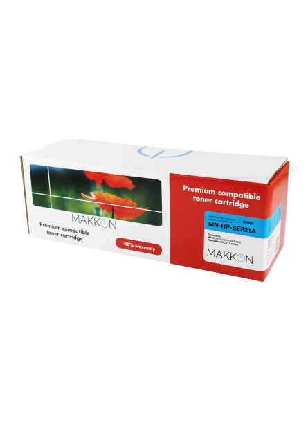 Картридж MAKKON сумісний аналог HP CE321A (128A) cyan
