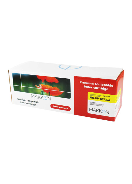 Картридж MAKKON сумісний аналог HP CE322A (128A) yellow