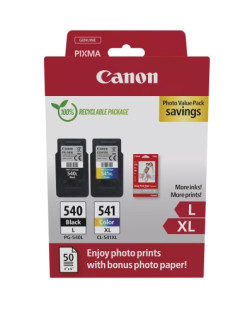 Картридж Canon PG-540 Multipack PG-540L/CL541XL BK, Color +Glossy Photo Paper (5224B012)