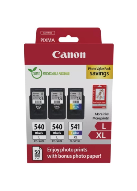 Картридж Canon PG-540 Multipack PG-540L*2/CL-541XL 2xBK, Color + GP-501 Glossy Paper (5224B015) Картридж Canon PG-540 Multipack PG-540L*2/CL-541XL 2xBK, Color + GP-501 Glossy Paper (5224B015)