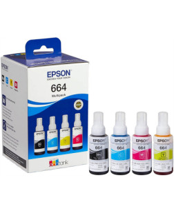 Контейнер з чорнилом Epson 664 комплект B/C/M/Y (по70мл) L100/L200 (C13T66464A)